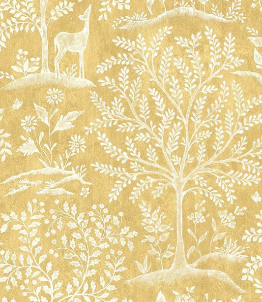 Foret Wallpaper - Ochre - Nina Campbell - NCW4490 - 01 - Premier Wallcovering
