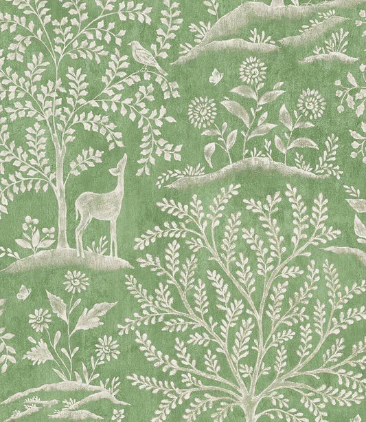 Foret Wallpaper - Emerald - Nina Campbell - NCW4490 - 05 - Premier Wallcovering