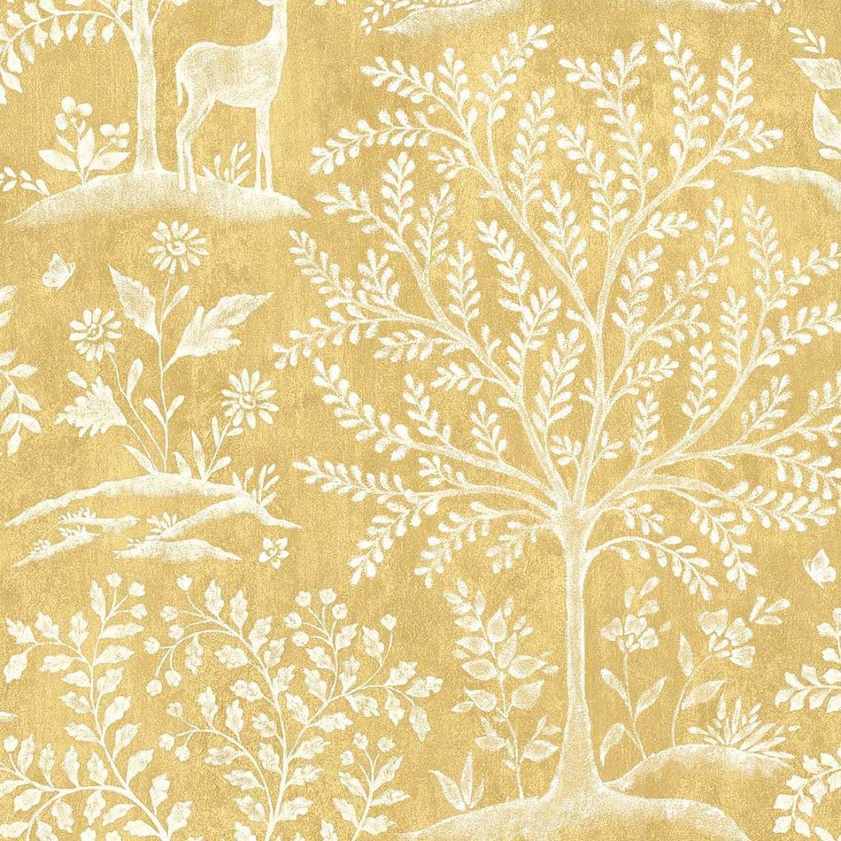 Foret Wallpaper - Ochre - Nina Campbell - NCW4490-01 - Premier Wallcovering