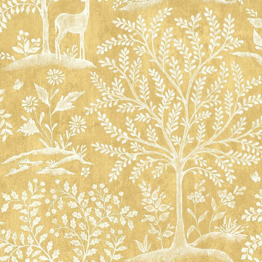 Foret Wallpaper - Ochre - Nina Campbell - NCW4490-01 - Premier Wallcovering
