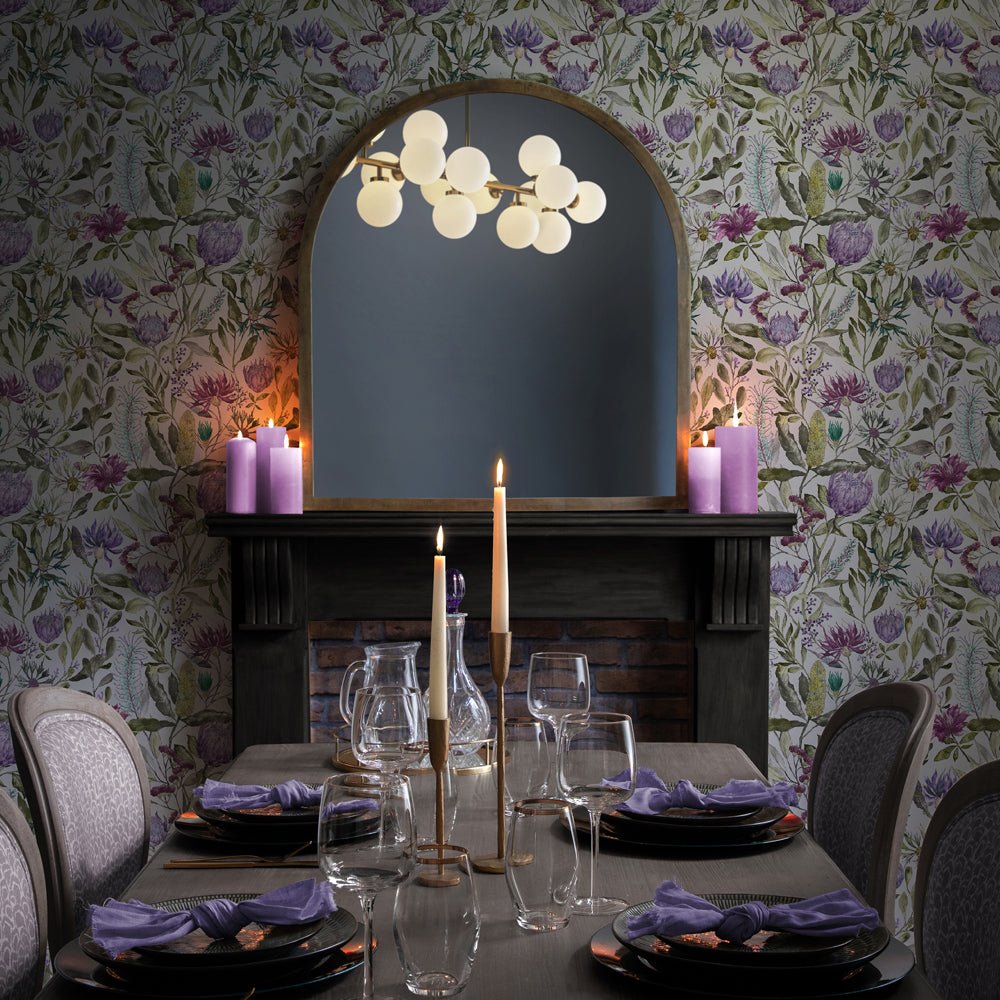 Fortazela Wallpaper - Violet - Voyage Maison - FORTAZE/WPO/VIO - Premier Wallcovering