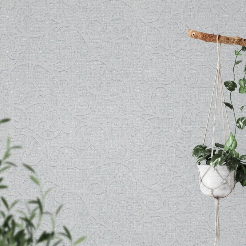 Forte Geometric Metallic Wallpaper - Grey - Erismann - 10467 - 10 - Premier Wallcovering