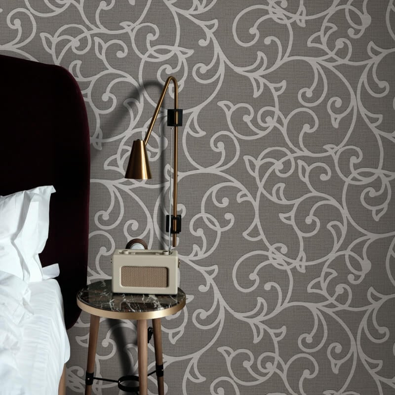 Forte Geometric Metallic Wallpaper - Brown - Erismann - 10467 - 11 - Premier Wallcovering