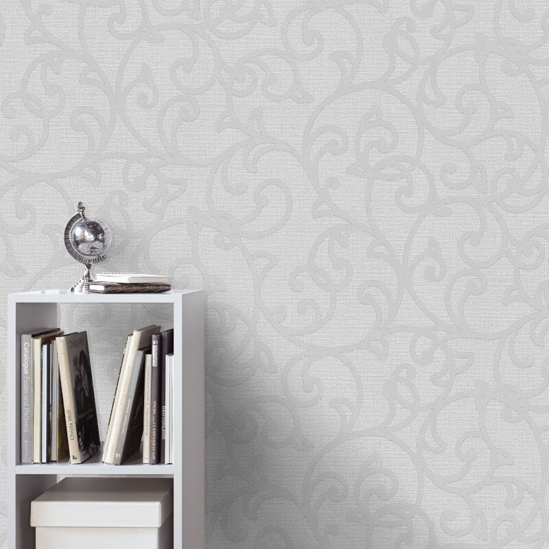 Forte Geometric Metallic Wallpaper - Grey - Erismann - 10467 - 31 - Premier Wallcovering