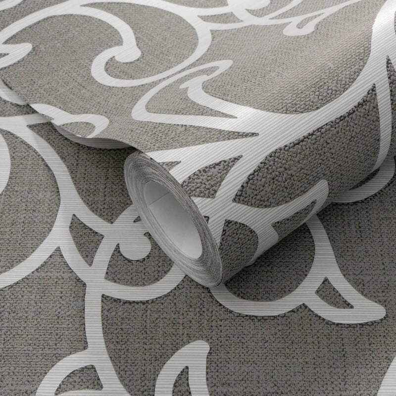 Forte Geometric Metallic Wallpaper - Brown - Erismann - 10467 - 11 - Premier Wallcovering