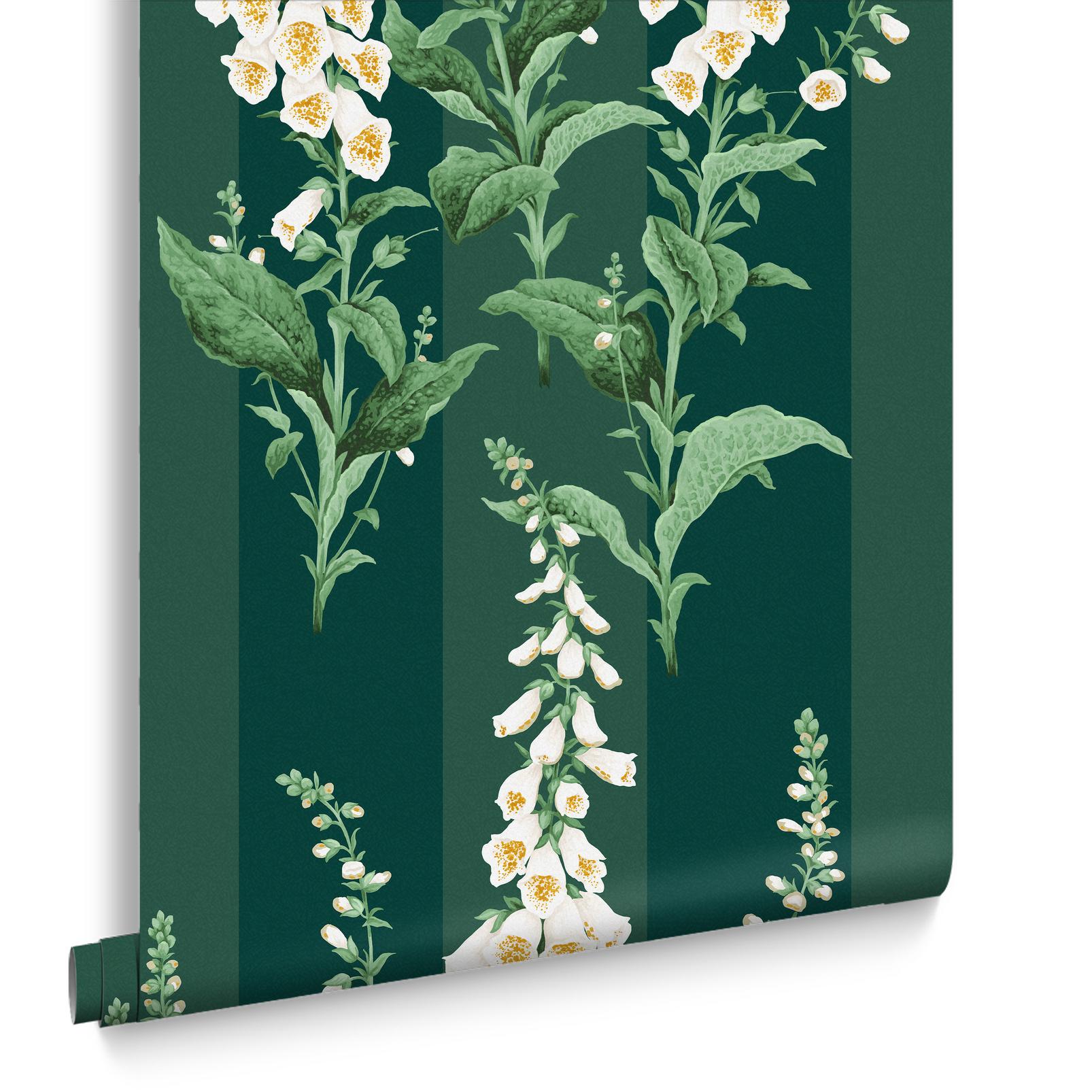 Foxglove Stripe Wallpaper - Teal - Graham & Brown - 130311 - Premier Wallcovering