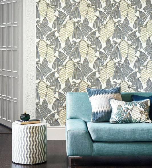 Foxley Wallpaper - Fern Stone - HSAW112126 - Harlequin - Premier Wallcovering