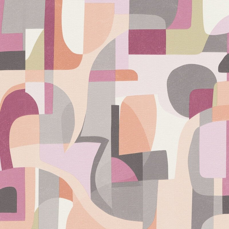 Fragment Modern Geometric Wallpaper - Violet - Erismann - 10432 - 06 - Premier Wallcovering