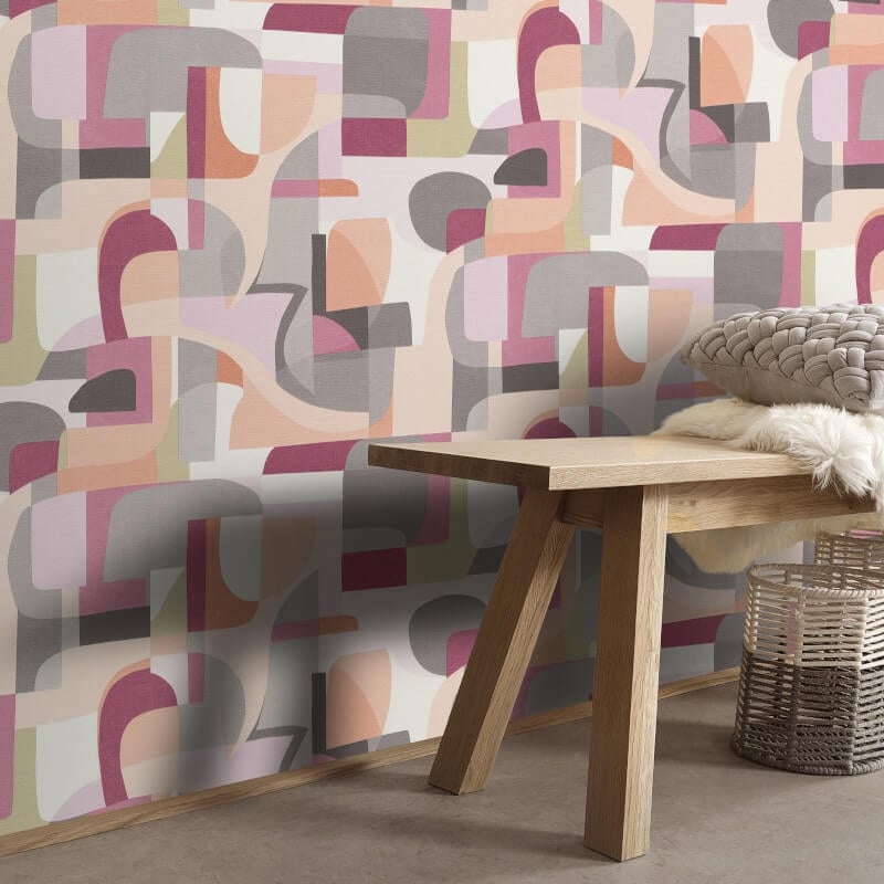 Fragment Modern Geometric Wallpaper - Violet - Erismann - 10432 - 06 - Premier Wallcovering