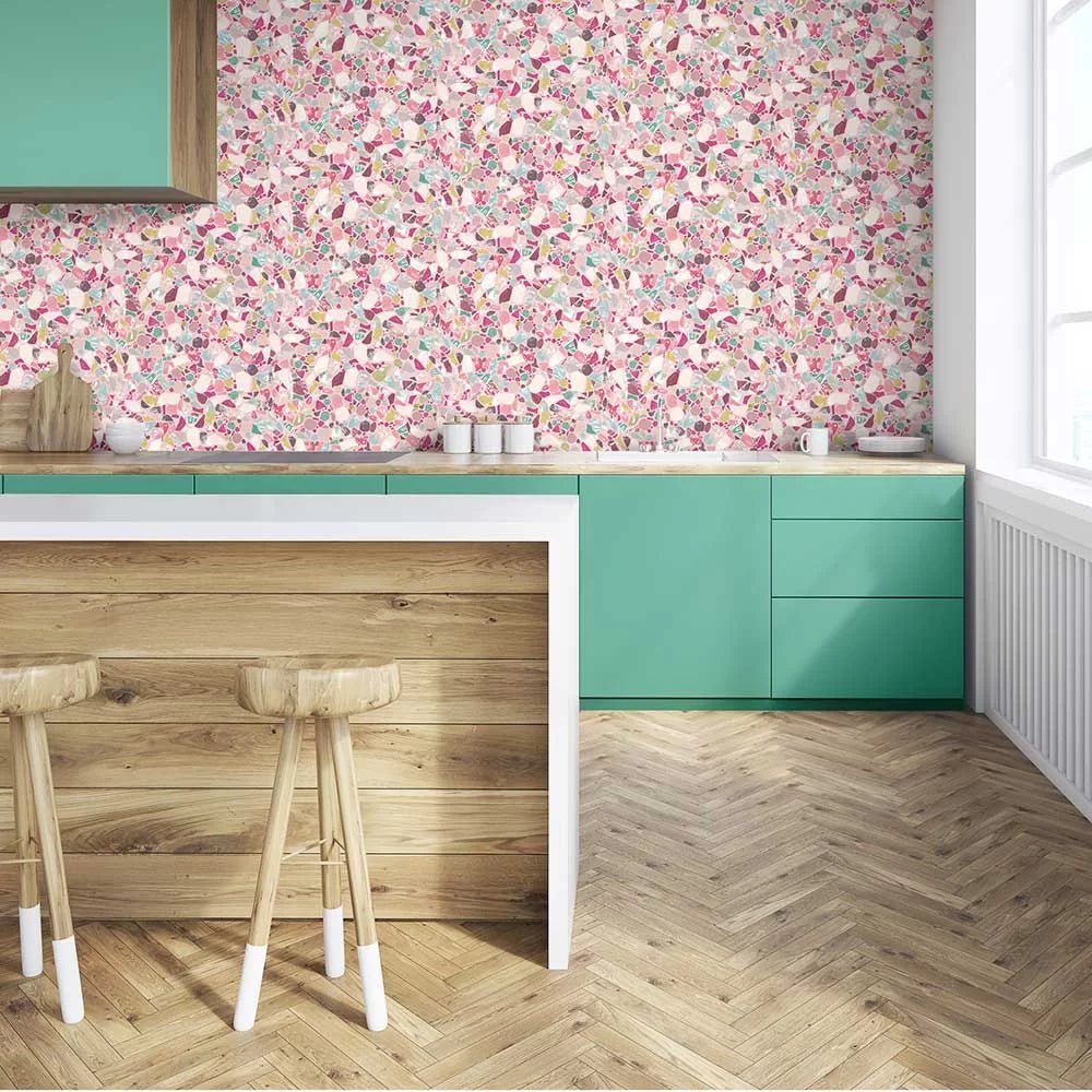 Fragments Wallpaper - Magenta Haze - Ohpopsi - ABS50116W - Premier Wallcovering