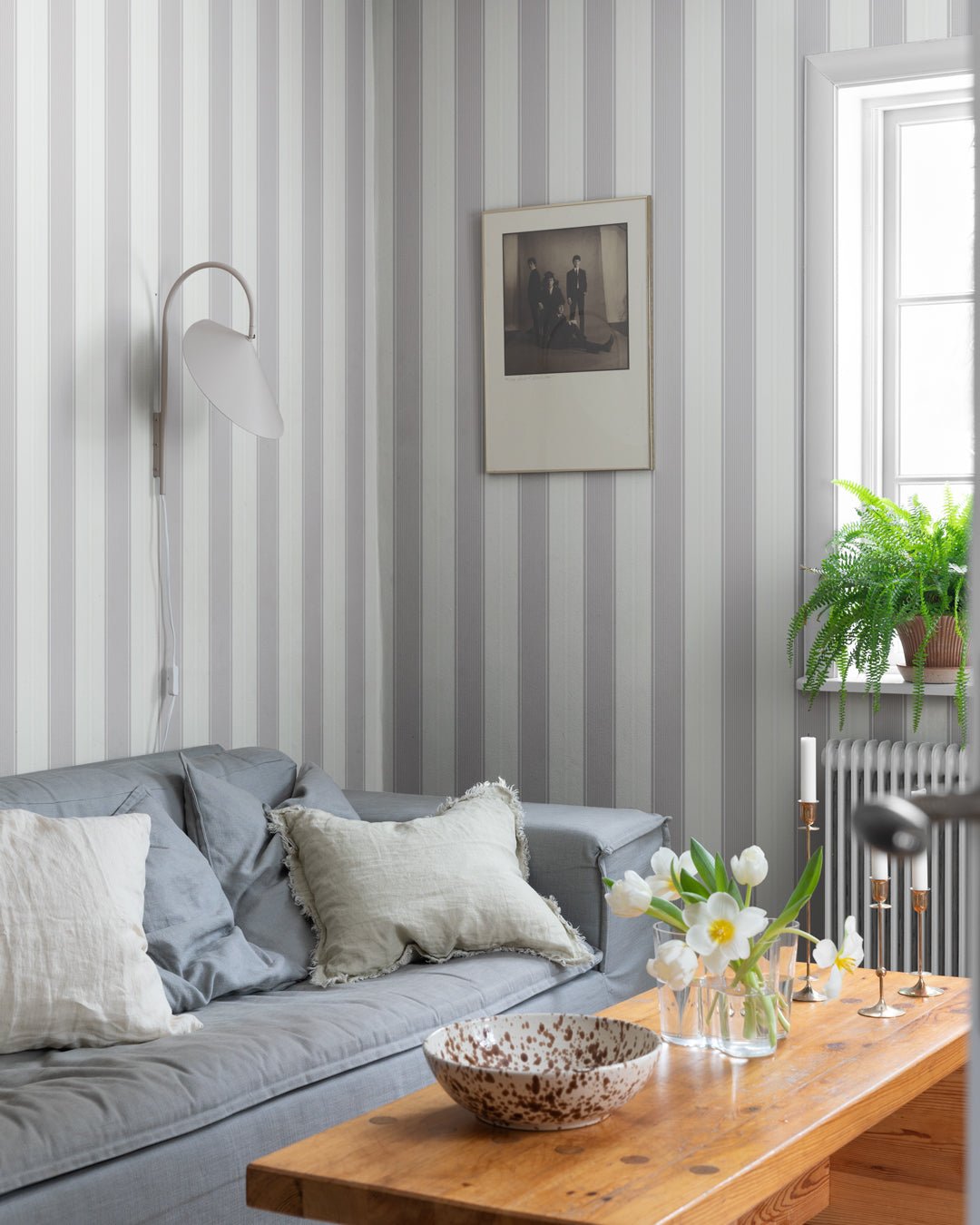 Fred Wallpaper - Gray - Midbec - 92127 - Premier Wallcovering