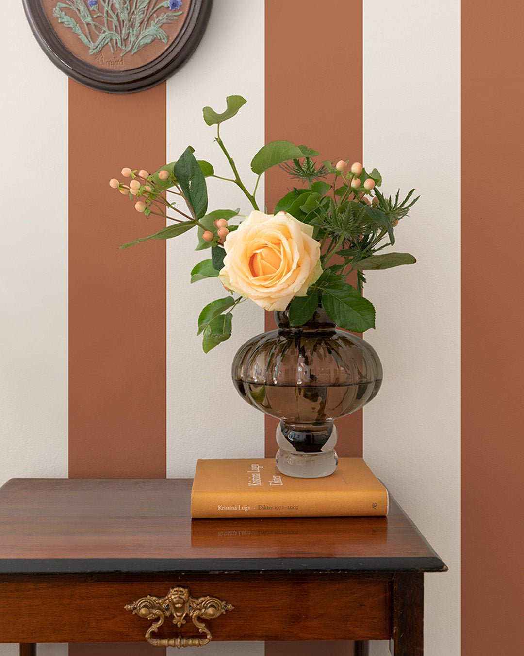 Fredrik Wallpaper - Brick Red - Midbec - 13121 - Premier Wallcovering