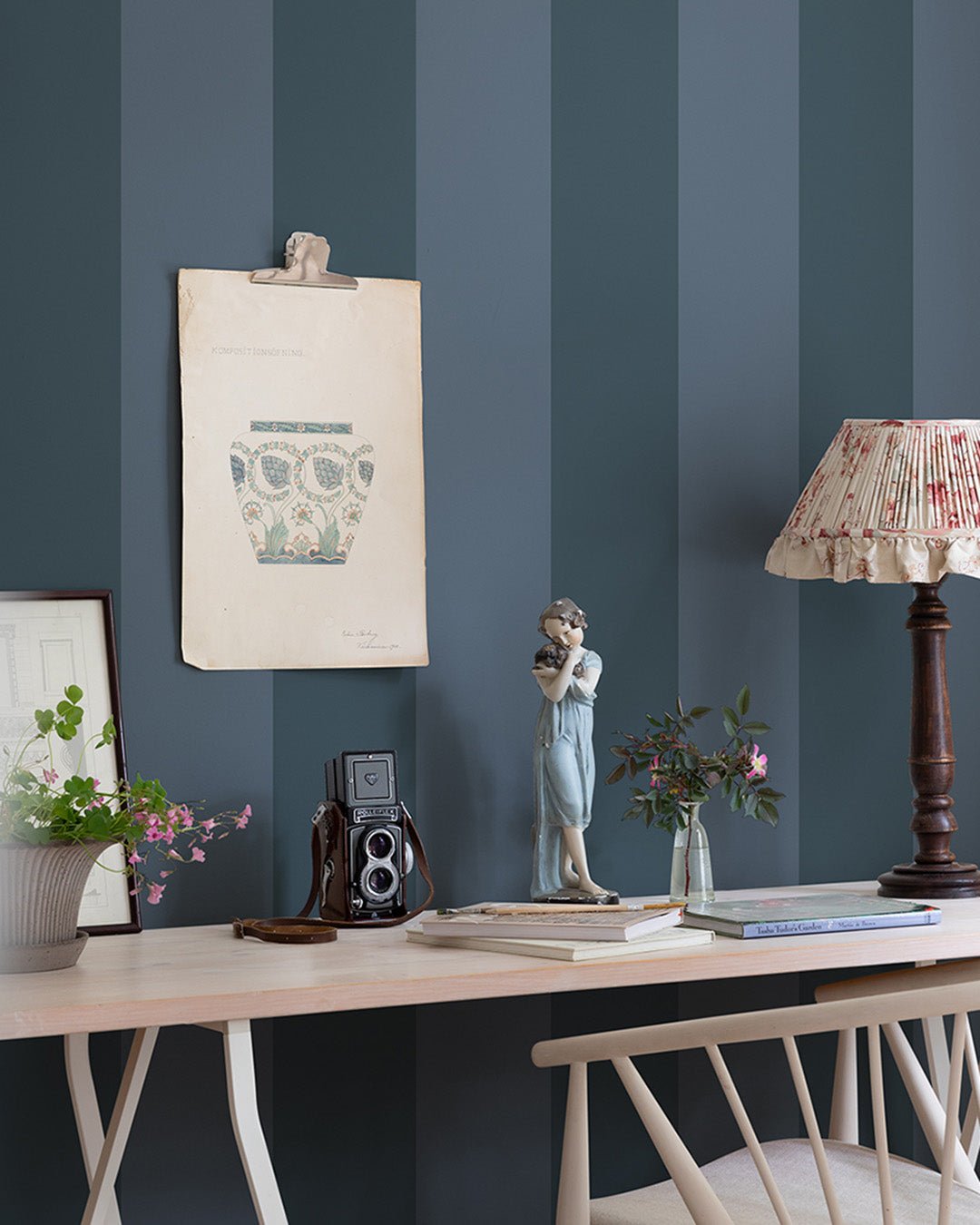 Fredrik Wallpaper - Blue - Midbec - 13122 - Premier Wallcovering