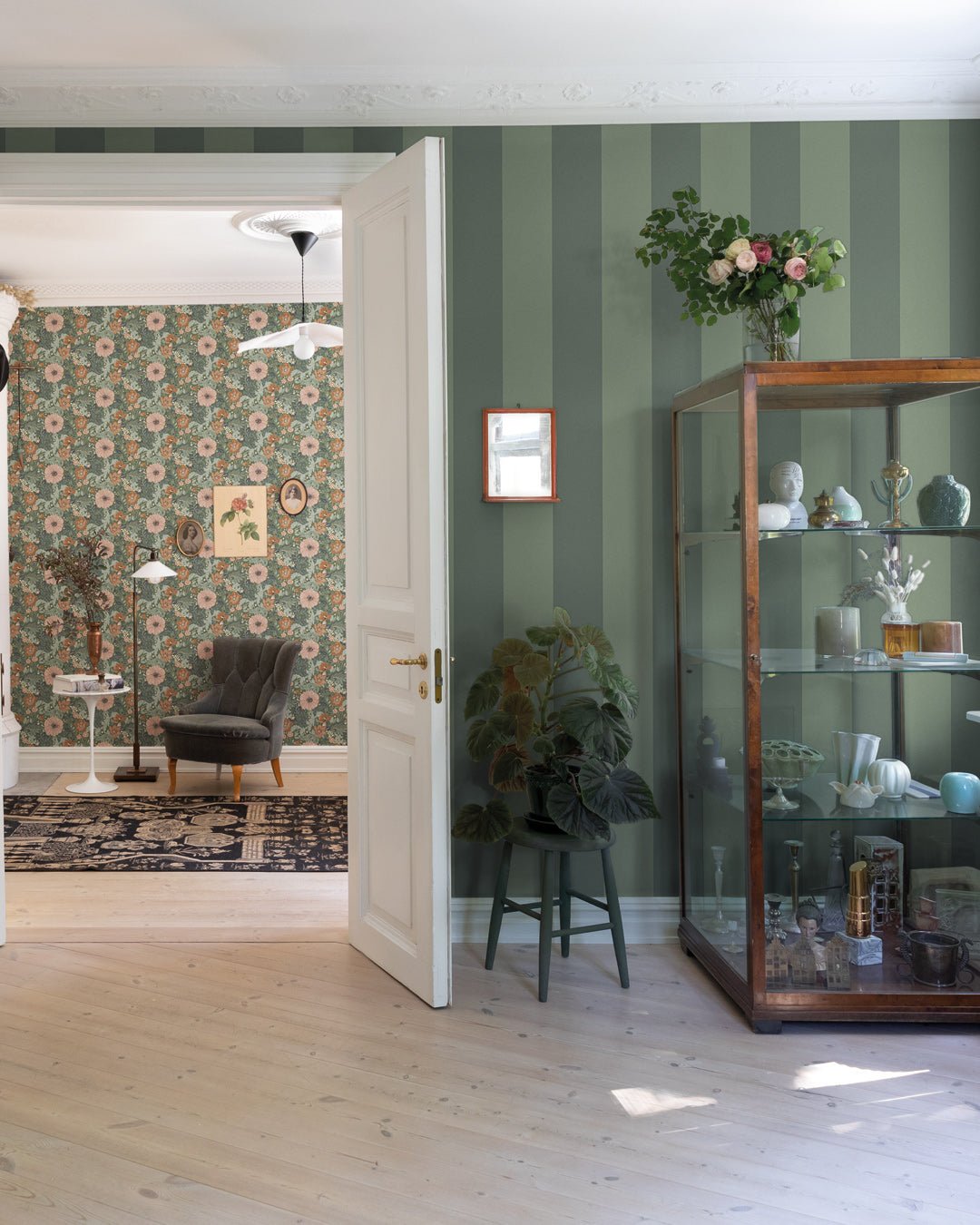 Fredrik Wallpaper - Green - Midbec - 13123 - Premier Wallcovering