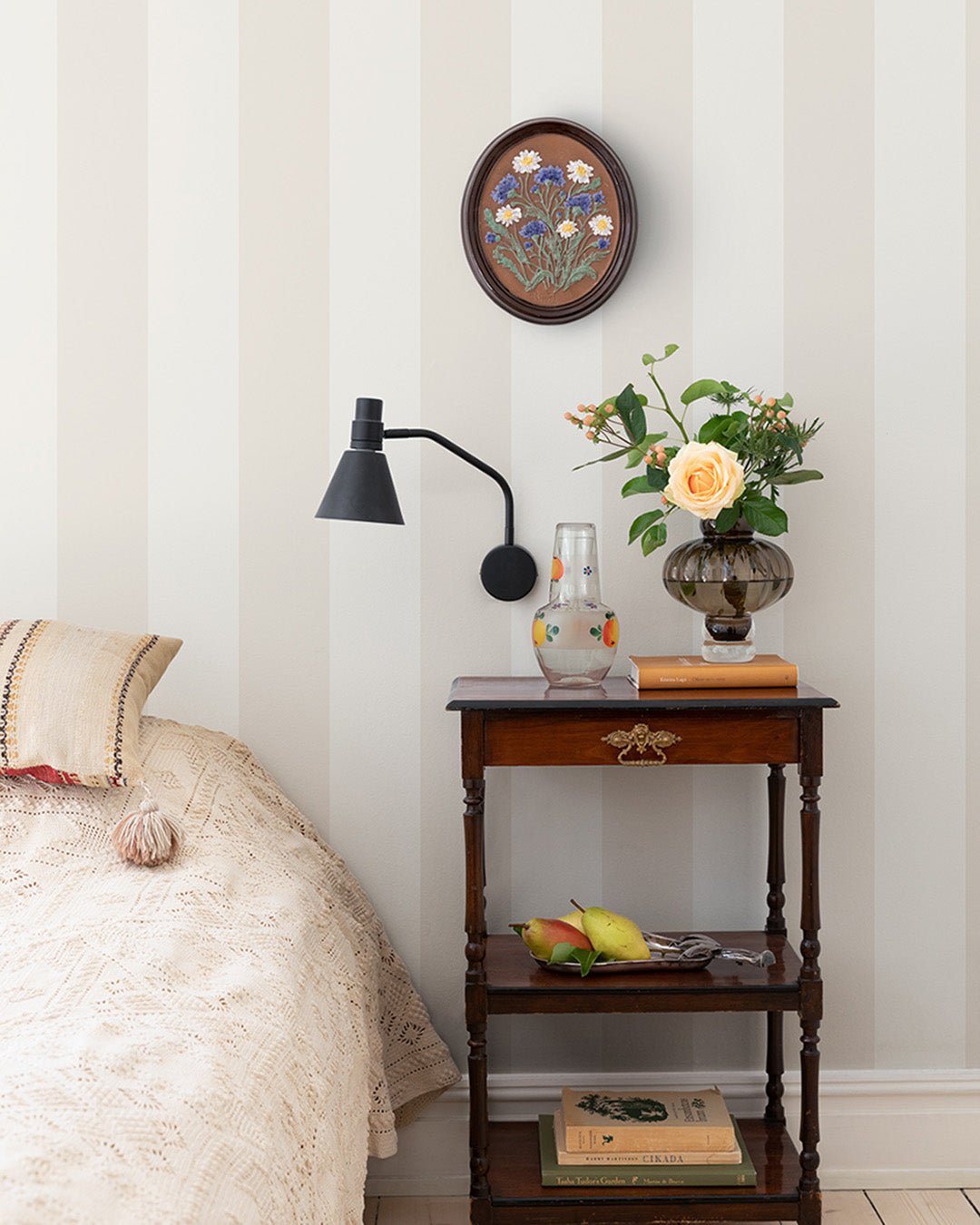 Fredrik Wallpaper - White & Beige - Midbec - 13119 - Premier Wallcovering