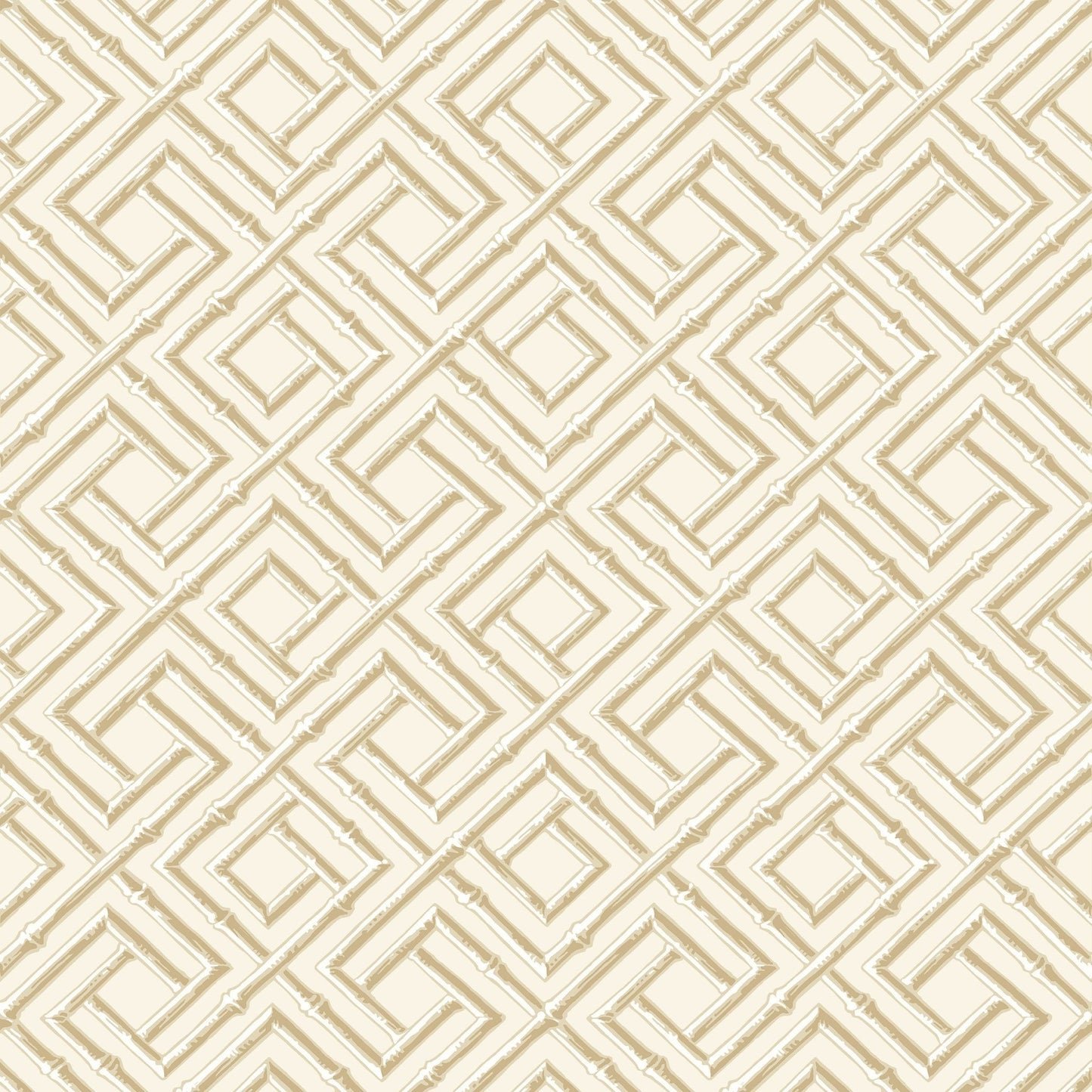 French Lattice Wallpaper - Beige - Thibaut - T42047 - Premier Wallcovering