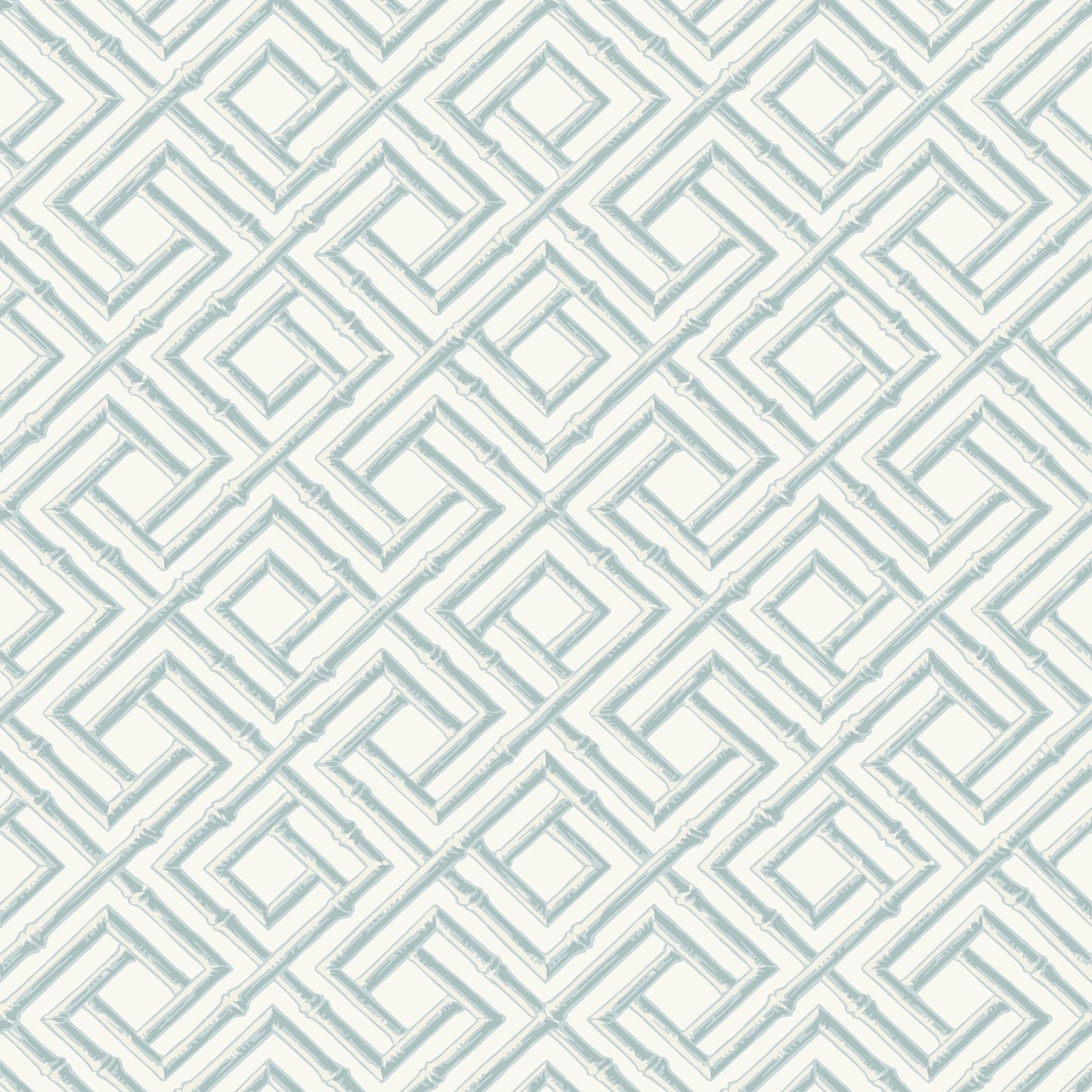French Lattice Wallpaper - Spa Blue - Thibaut - T42050 - Premier Wallcovering