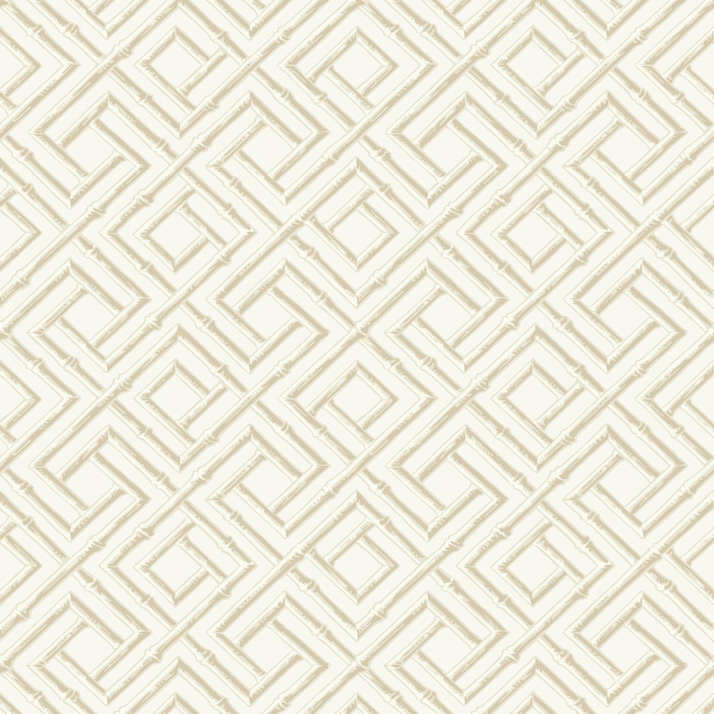 French Lattice Wallpaper - Cream - Thibaut - T42051 - Premier Wallcovering