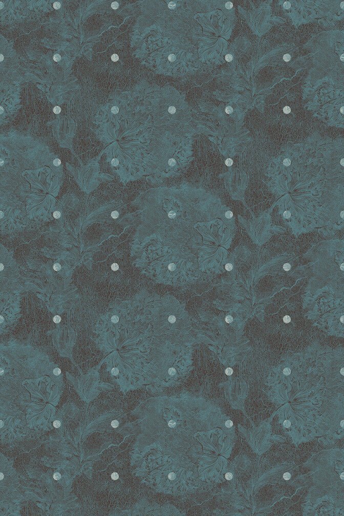 Fresco Wallpaper - Petrol - Timorous Beasties - RBY/FRES/TXMT/04 - Premier Wallcovering