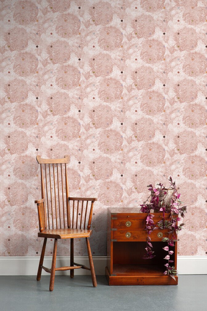 Fresco Wallpaper - Blush - Timorous Beasties - RBY/FRES/TXMT/02 - Premier Wallcovering