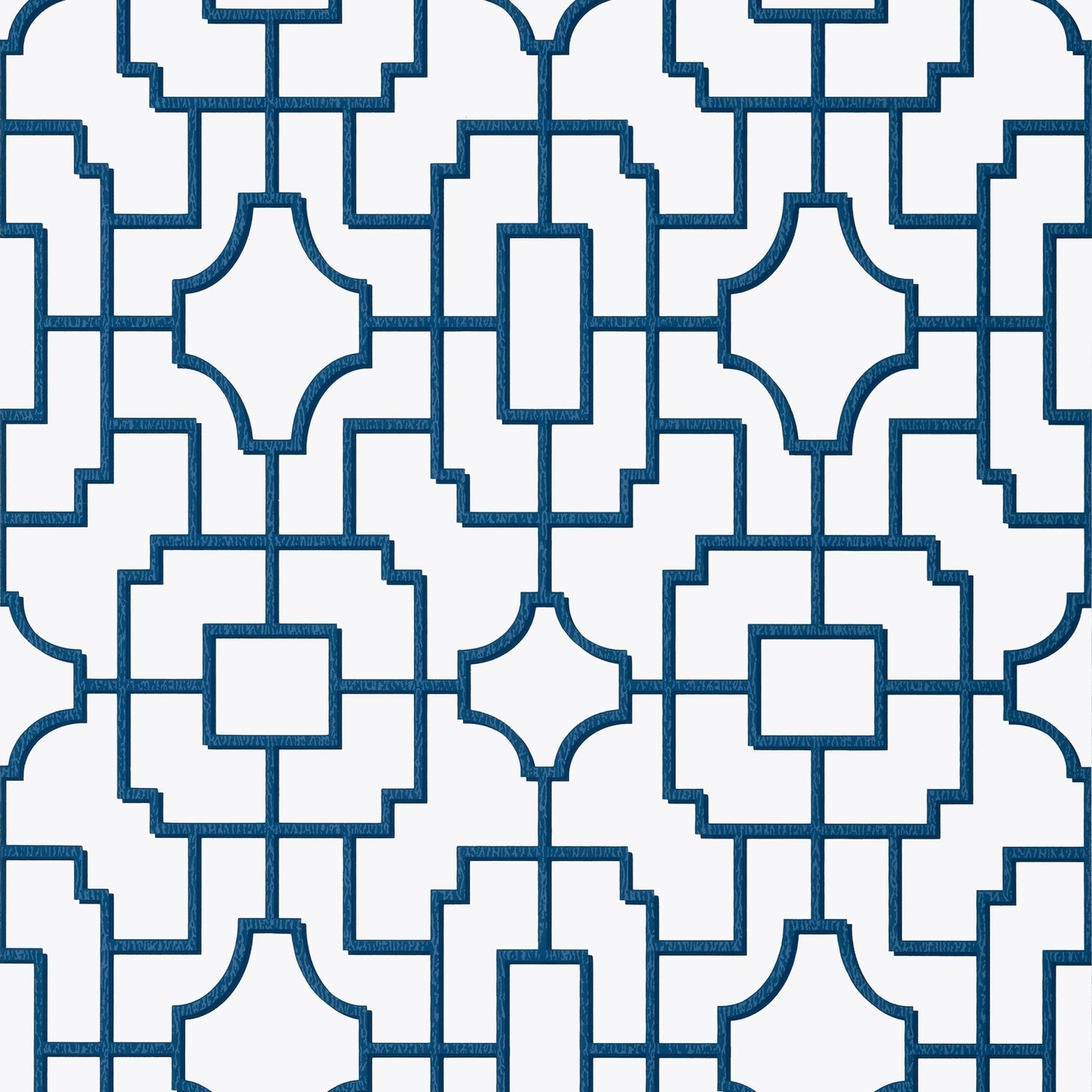 Fretwork Wallpaper - Navy - Thibaut - T20867 - Premier Wallcovering