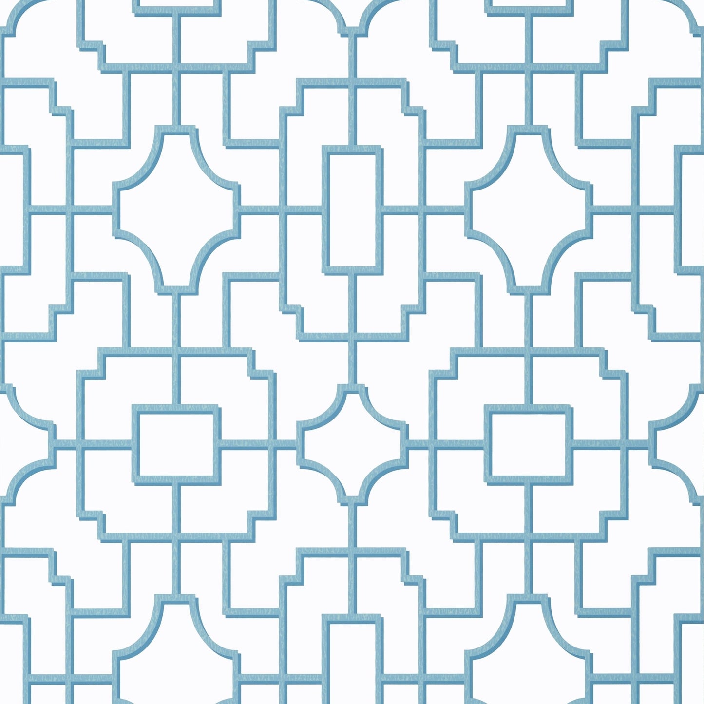 Fretwork Wallpaper - Light Blue - Thibaut - T20875 - Premier Wallcovering