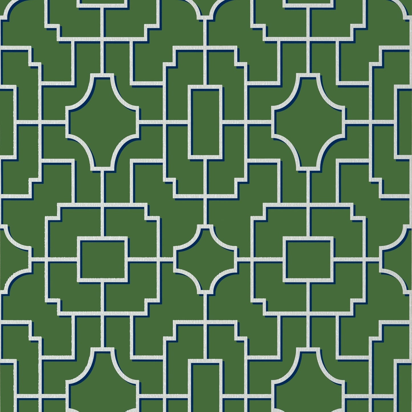 Fretwork Wallpaper - Emerald - Thibaut - T20874 - Premier Wallcovering