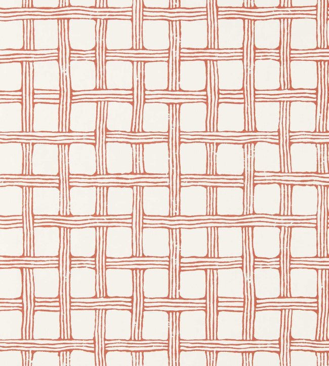 Fretwork Wallpaper - Ladybird Red - Scion - NSCW113261 - Premier Wallcovering