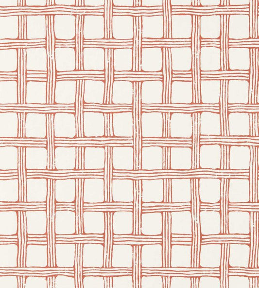 Fretwork Wallpaper - Ladybird Red - Scion - NSCW113261 - Premier Wallcovering