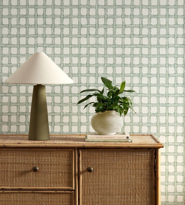 Fretwork Wallpaper - Forest - Scion - NSCW113262 - Premier Wallcovering