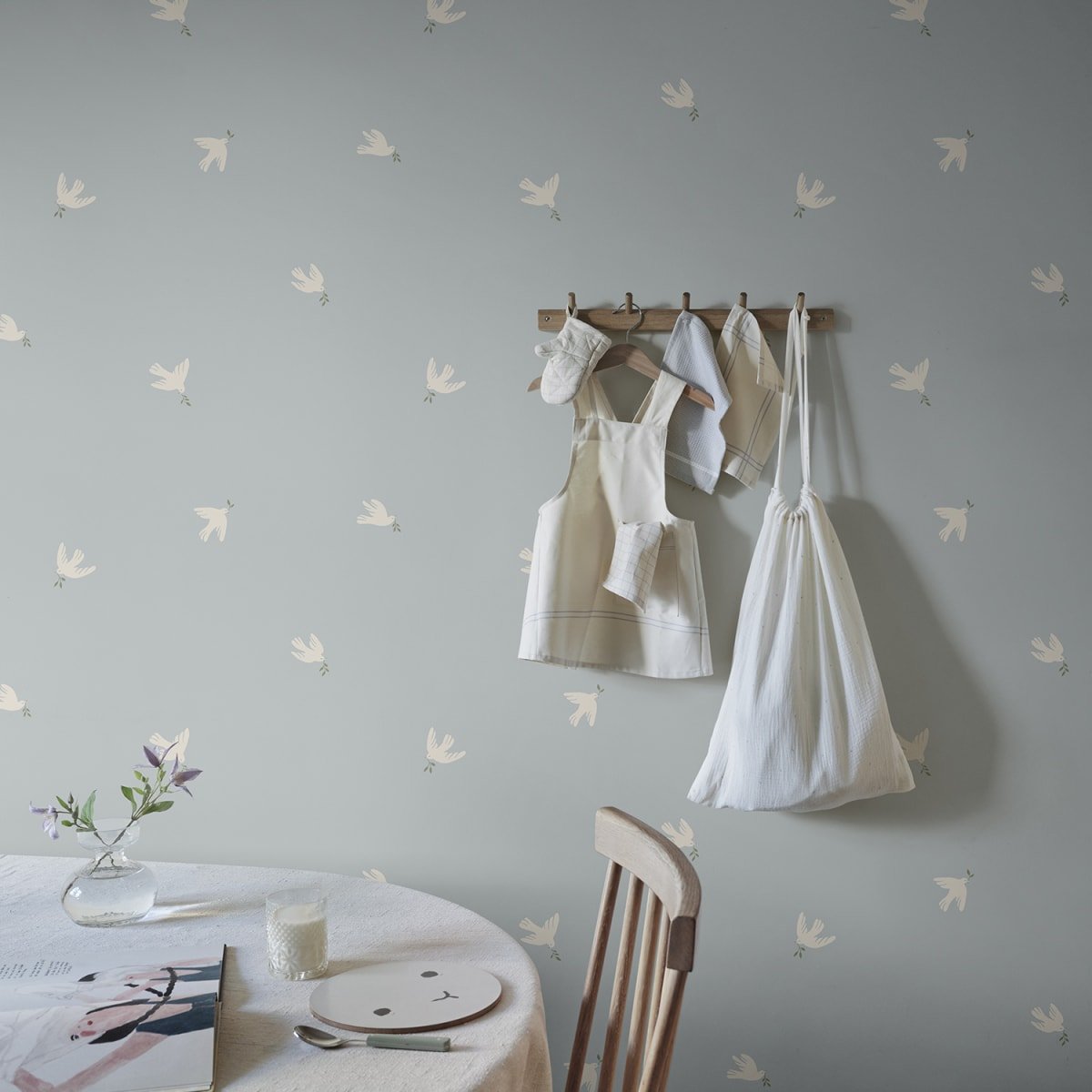 Frida Wallpaper - Light Blue - Sandberg - S10624 - Premier Wallcovering