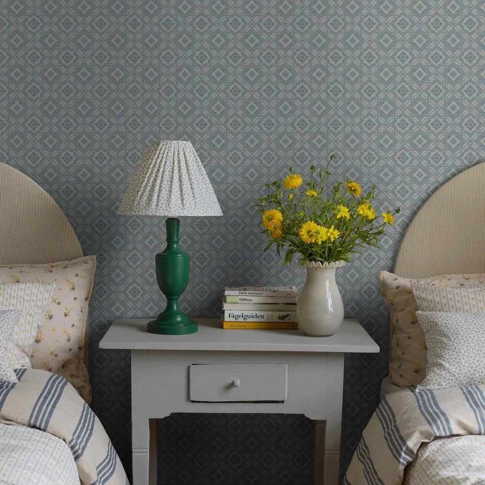 Friedrich Wallpaper - Blue - Boråstapeter - 8074 - Premier Wallcovering