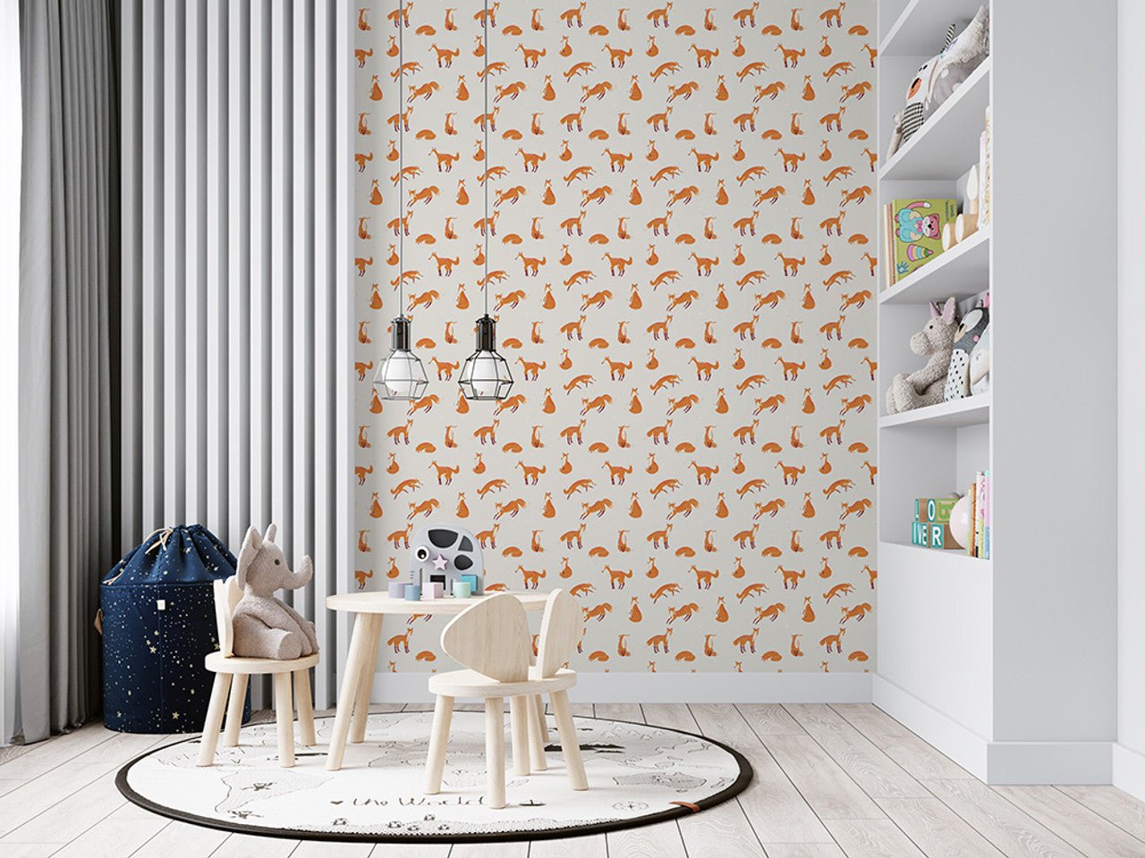 Friendly Foxes Great Kids Wallpaper - Bronze - Hohenberger - 26842 - Premier Wallcovering