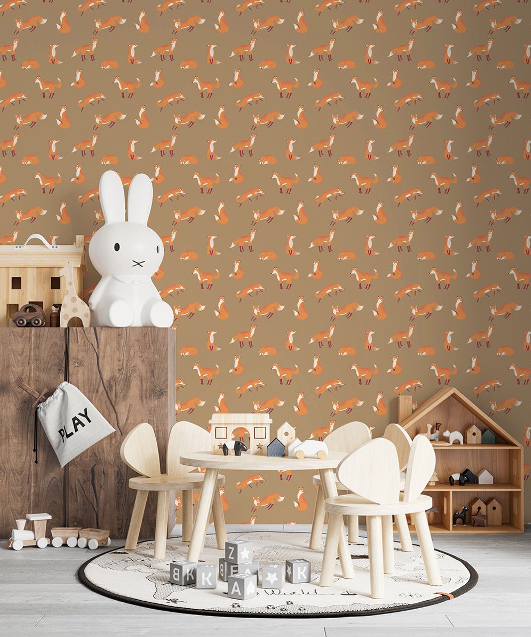 Friendly Foxes Great Kids Wallpaper - Bronze - Hohenberger - 26842 - Premier Wallcovering