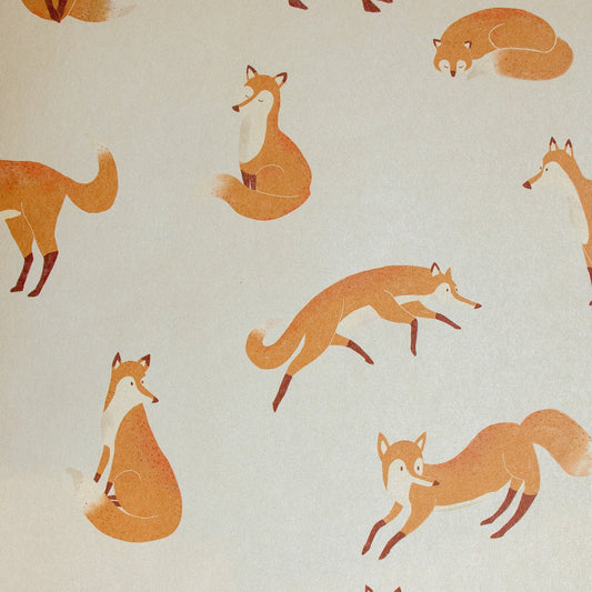 Friendly Foxes Great Kids Wallpaper - Pearl - Hohenberger - 26839 - Premier Wallcovering