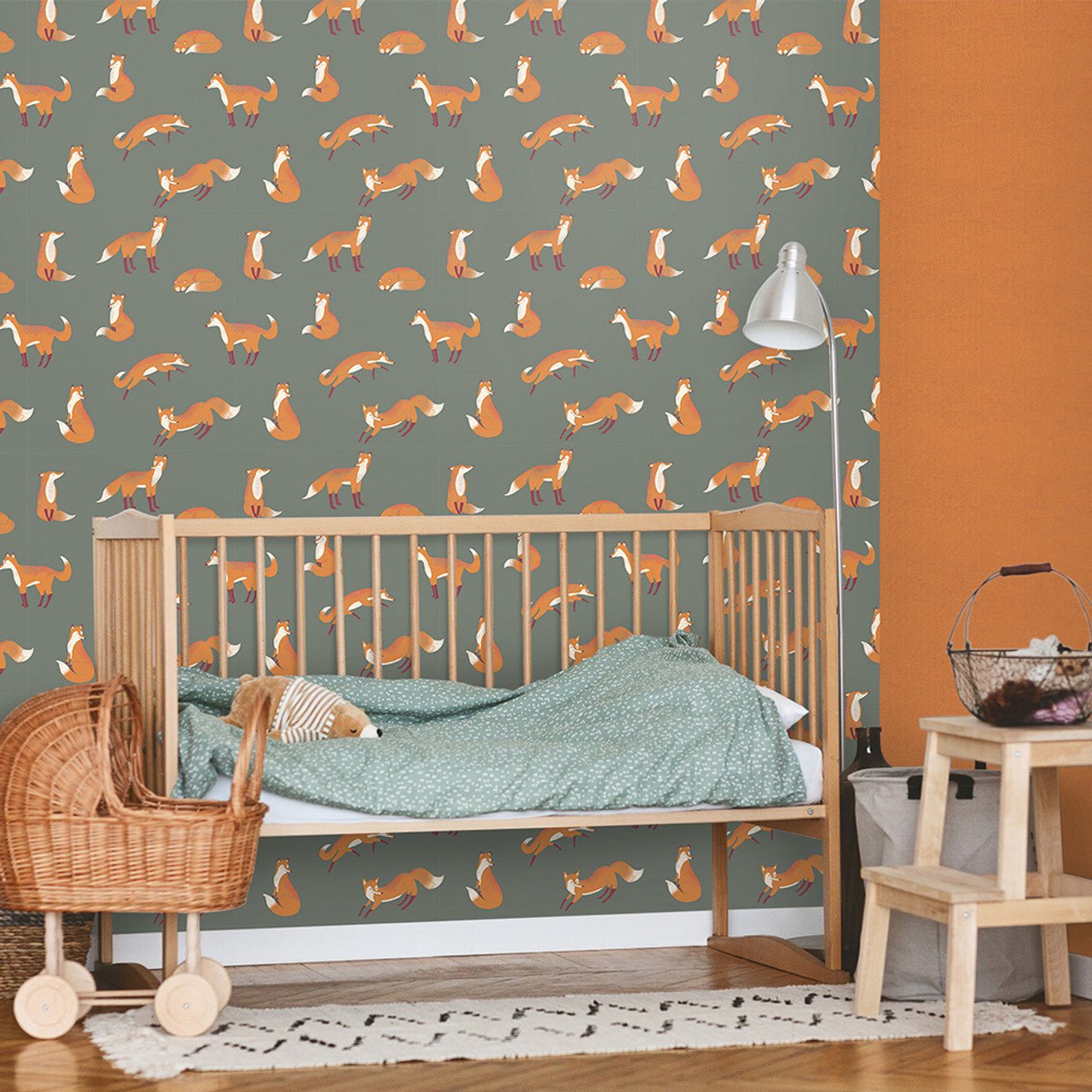 Friendly Foxes Great Kids Wallpaper - Dark Green - Hohenberger - 26841 - Premier Wallcovering