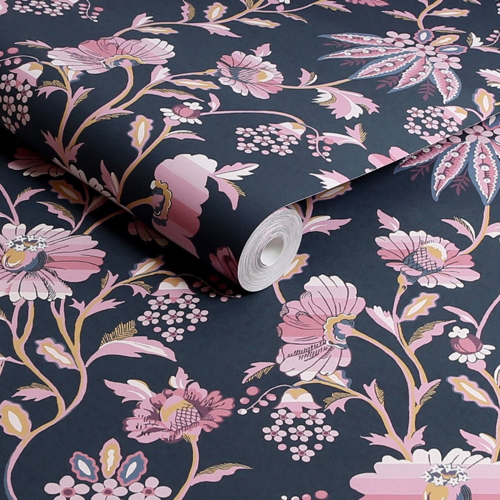 Friendship Garden Wallpaper - Navy - 125525 - Cath Kidston - Premier Wallcovering