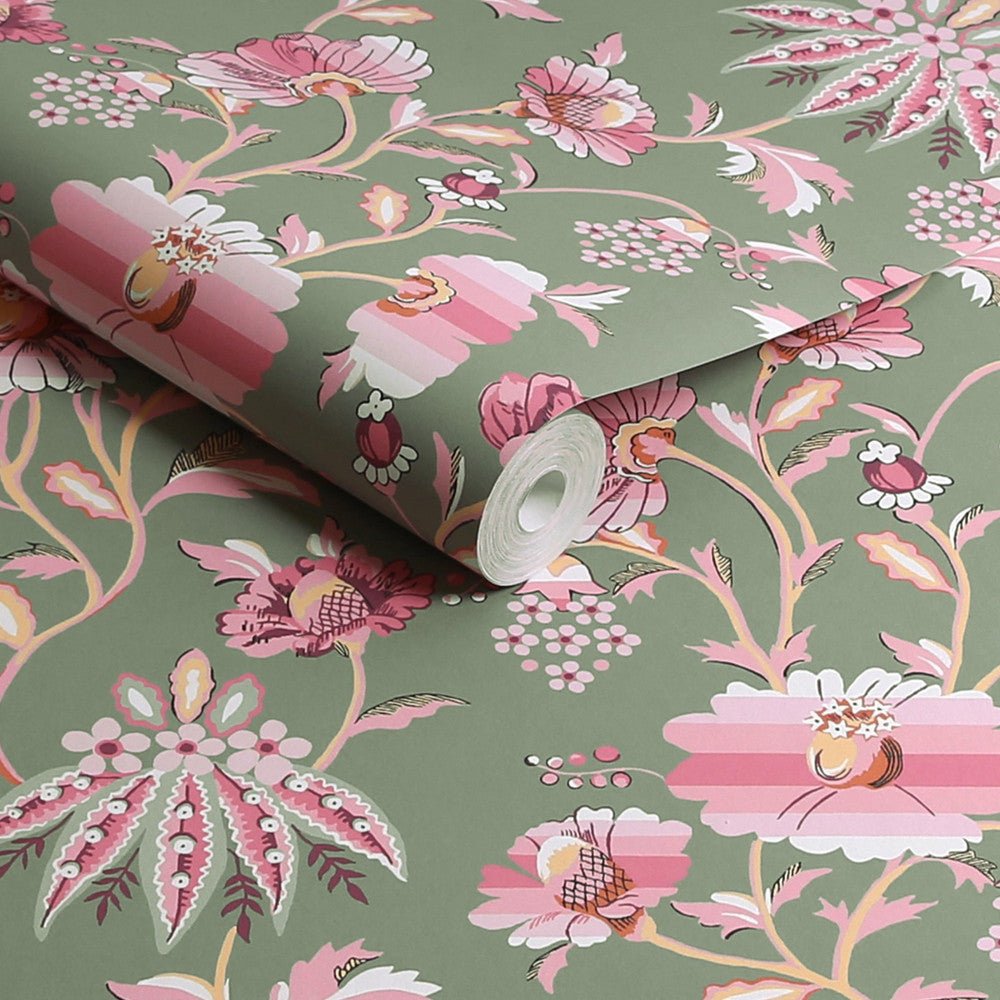 Friendship Garden Wallpaper - Sage - 125524 - Cath Kidston - Premier Wallcovering