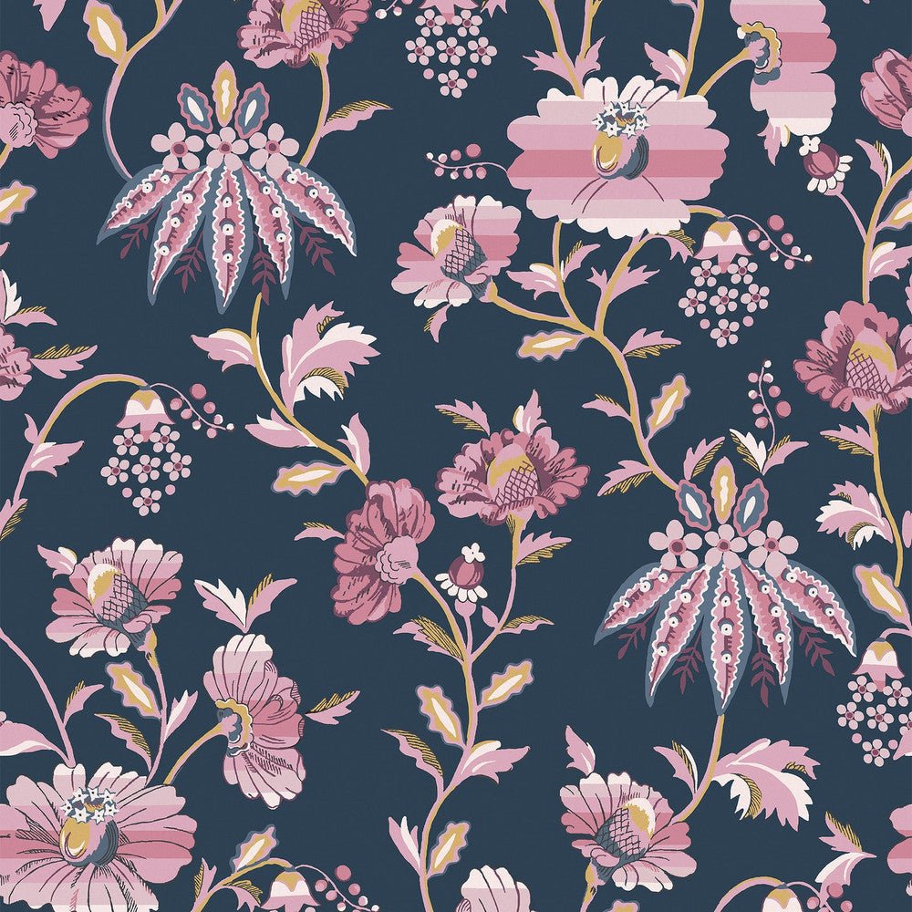 Friendship Garden Wallpaper - Navy - 125525 - Cath Kidston - Premier Wallcovering
