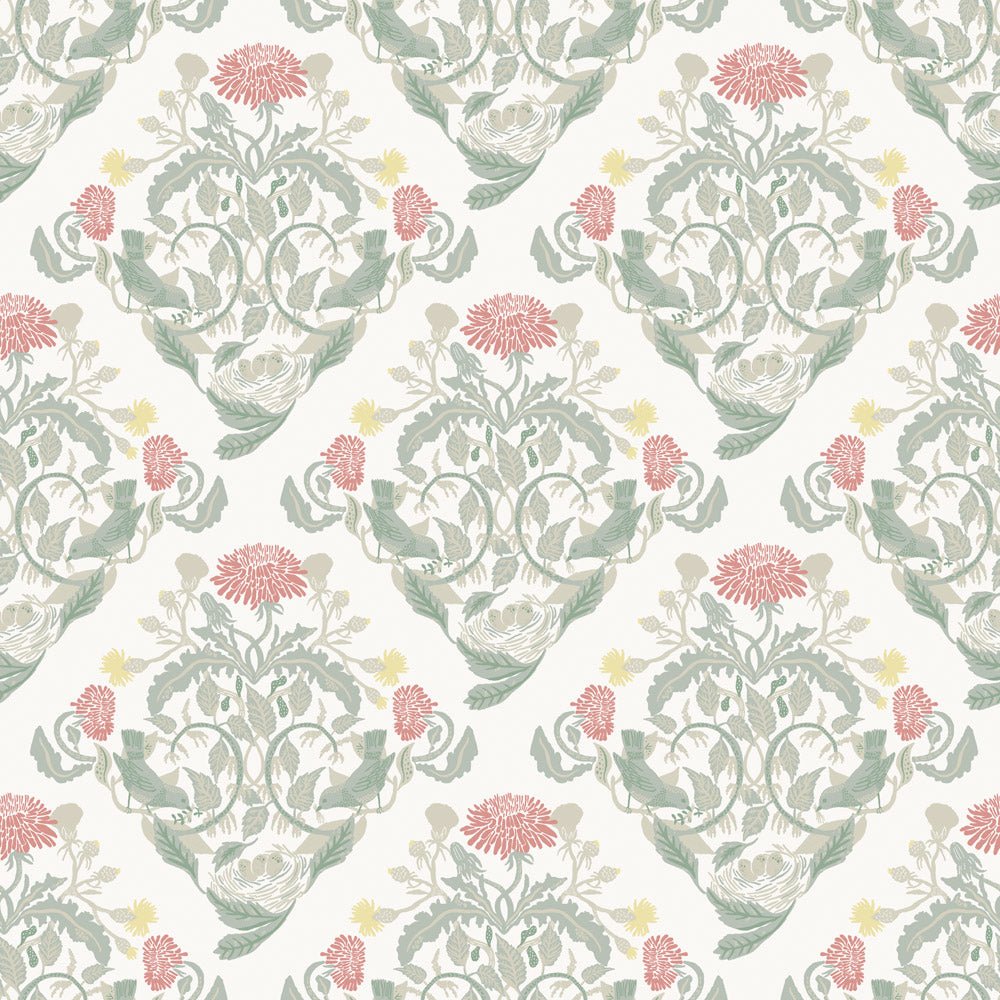Frodas Wallpaper - Green / Red - Midbec - 26029 - Premier Wallcovering