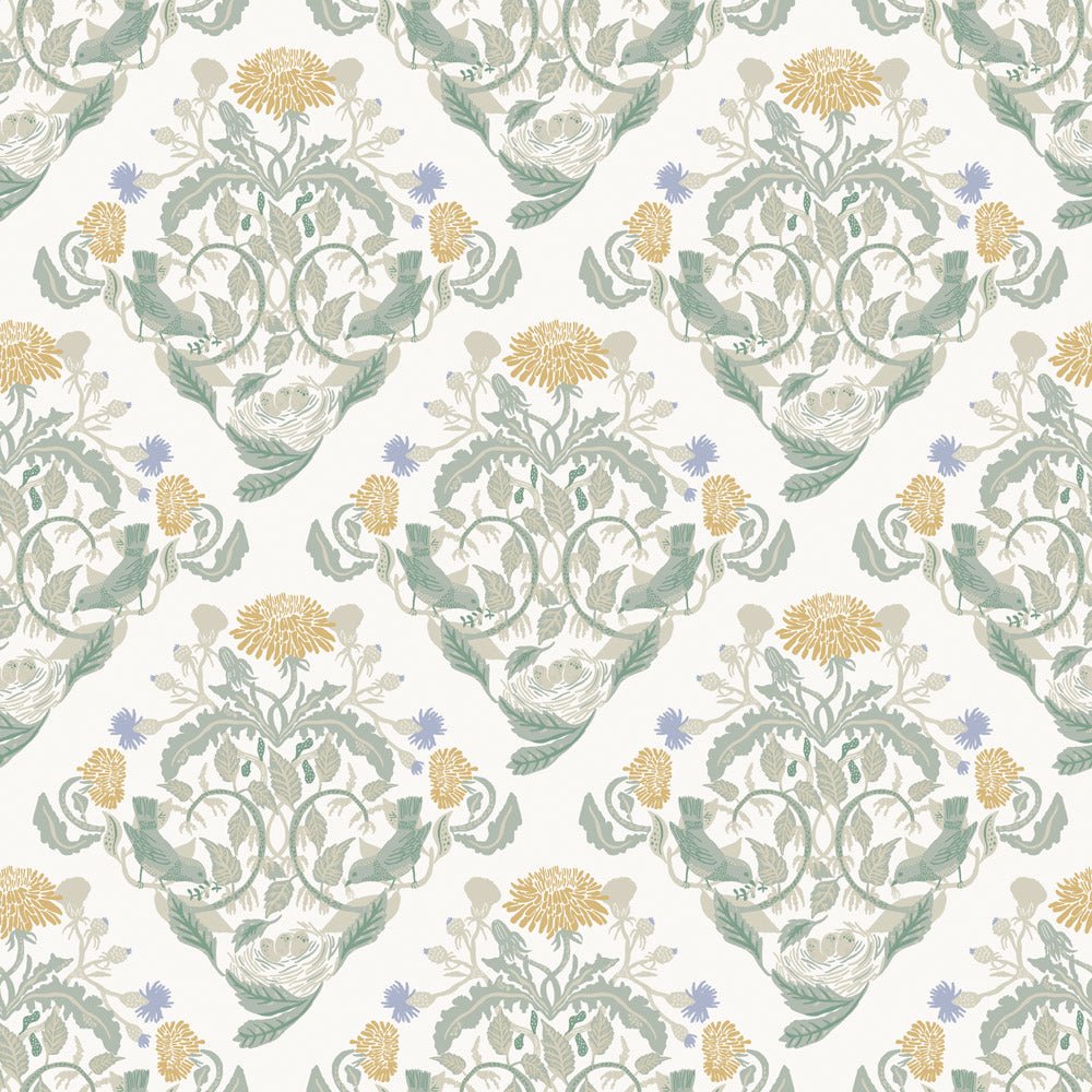 Frodas Wallpaper - Yellow - Midbec - 26011 - Premier Wallcovering