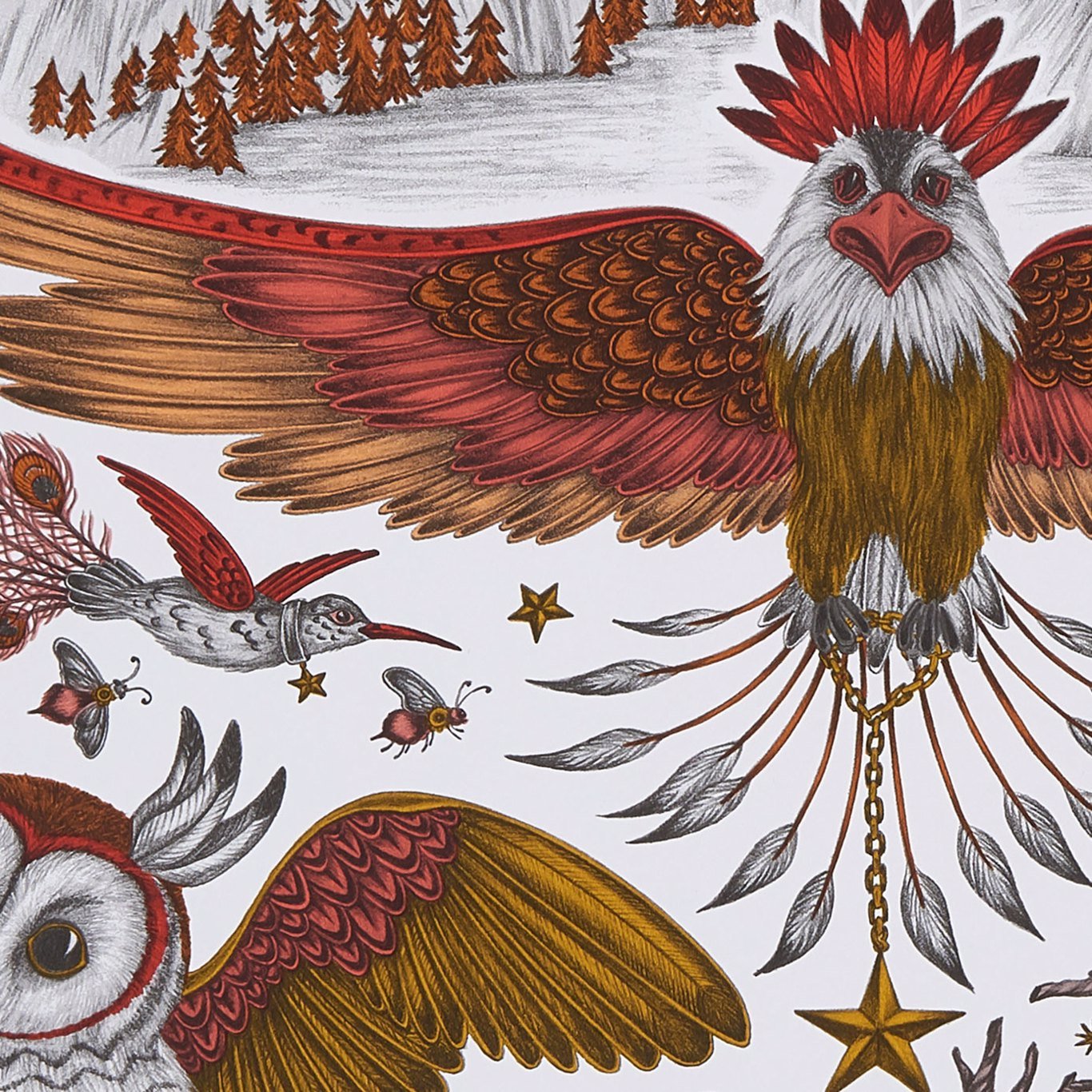 Frontier Wallpaper - Gold - Clarke & Clarke - Emma J Shipley - W0116/02 - Premier Wallcovering