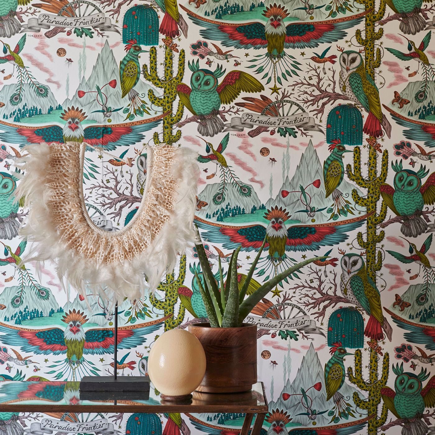 Frontier Wallpaper - Blue - Clarke & Clarke - Emma J Shipley - W0116/01 - Premier Wallcovering