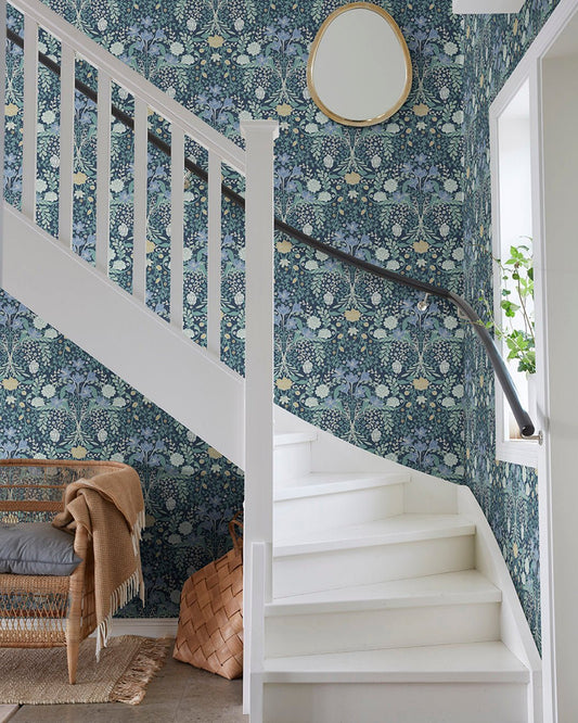 Froso Wallpaper - Dark Blue - Midbec - 24101 - Premier Wallcovering