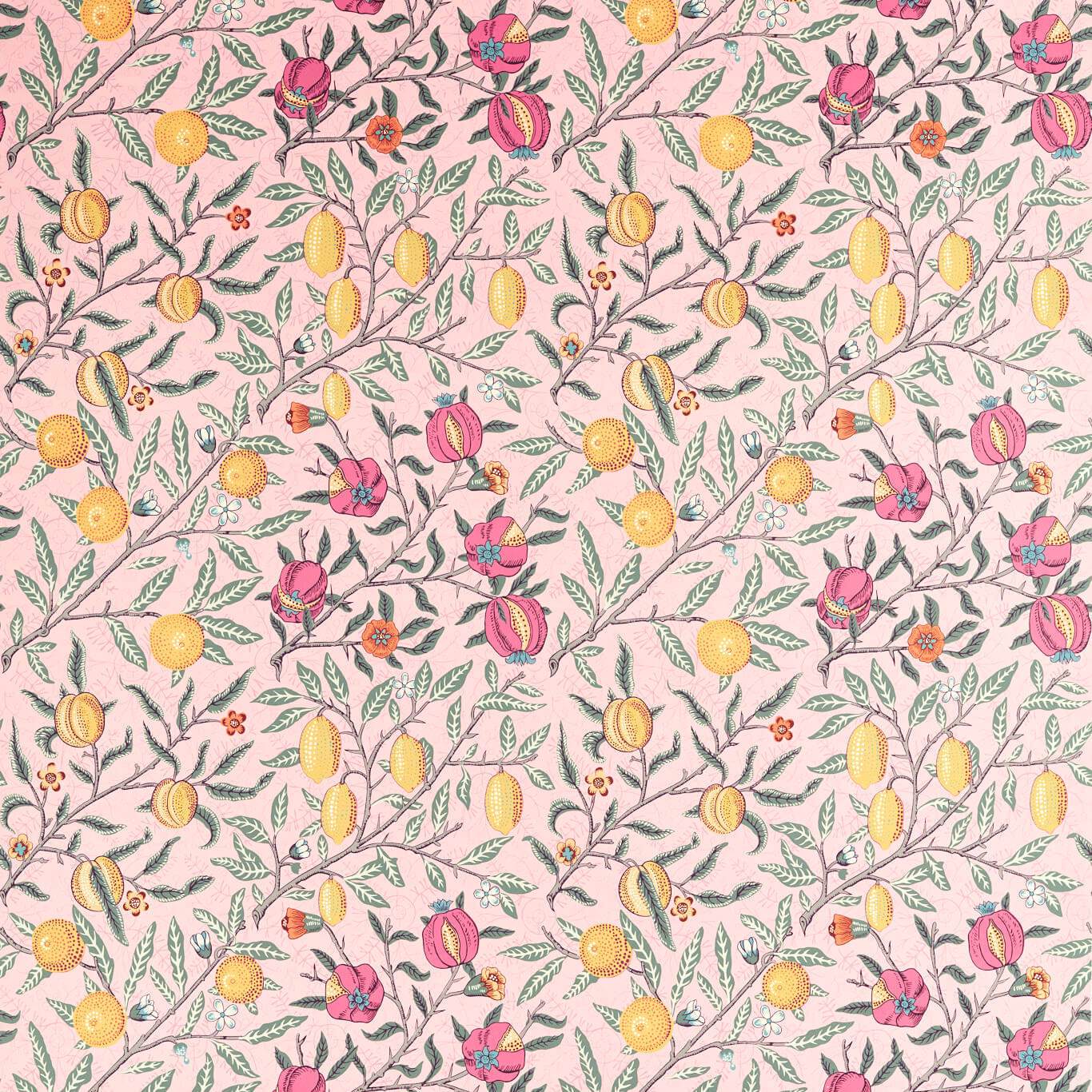 Fruit Fabric - Stardust - Morris & Co - 520006 - Premier Wallcovering