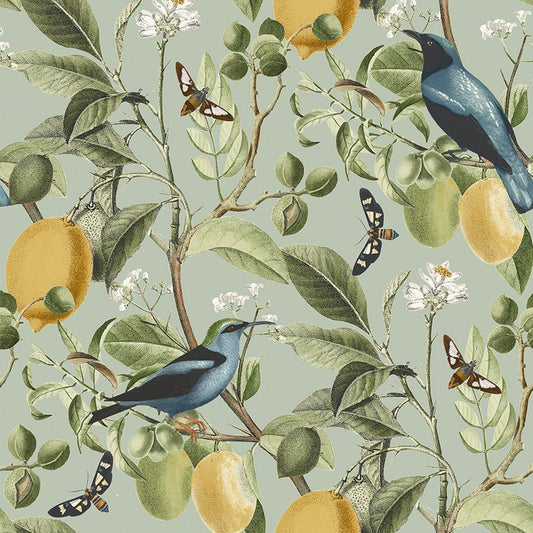Fruit Tree Wallpaper - Summer Sage - Next - 128834 - Premier Wallcovering