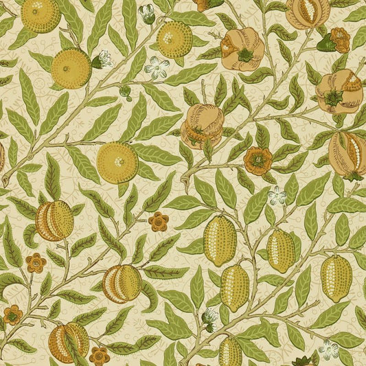 Fruit Wallpaper - Lime/Green/Tan - Morris & Co - 210427 - Premier Wallcovering