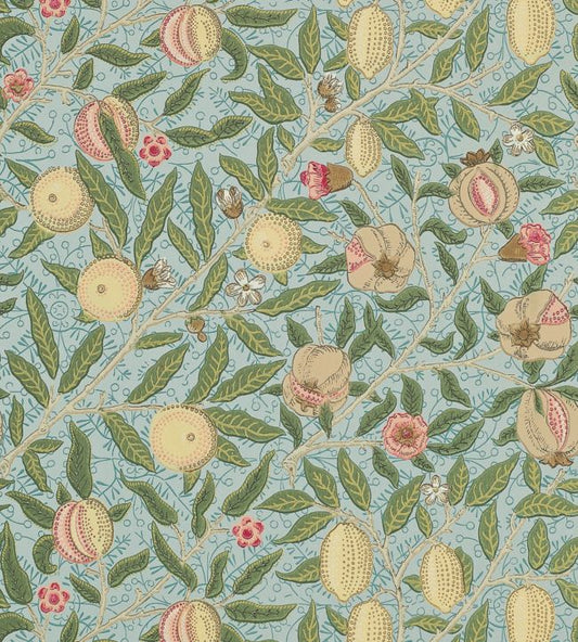 Fruit Wallpaper - Slate/Thyme - 210396 - Morris & Co - Premier Wallcovering