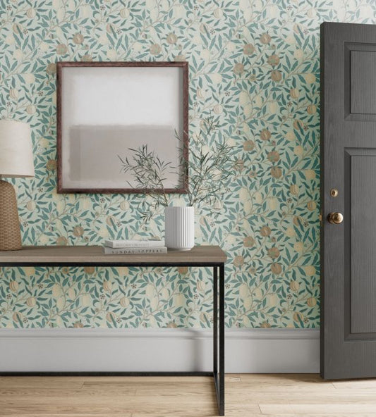 Fruit Wallpaper - Slate/Vellum - 217084 - Morris & Co - Premier Wallcovering