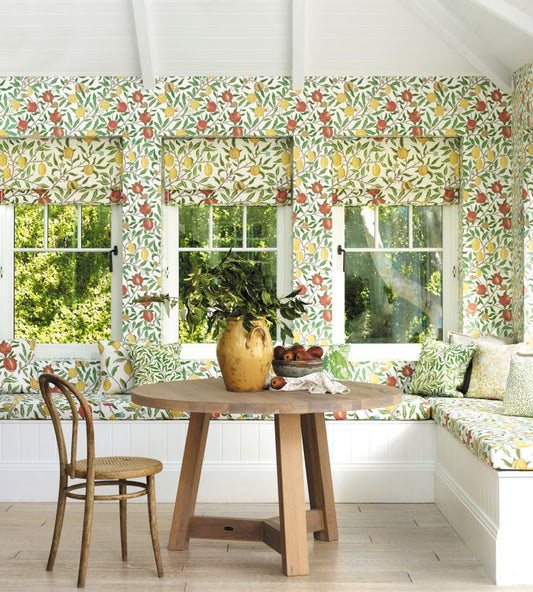 Fruit Wallpaper - Lime/Green/Tan - DGW1FU102 - Morris & Co - Premier Wallcovering